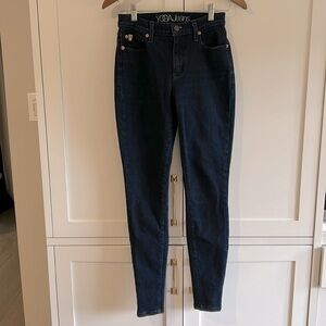Second Yoga Jeans Dark Wash Skinny Fit 29" INSEAM Size 26